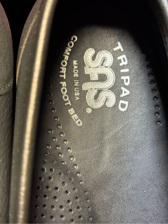 SAS Metallic Silver Leather Slip-On Loafers with Bit Detail main image 4